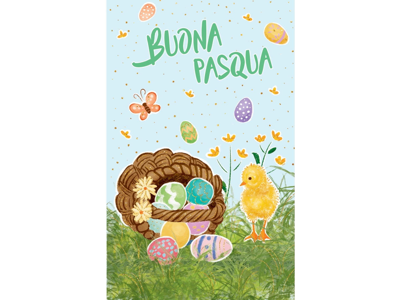 Biglietto pasqua laica mini confezione da 6 bigliettini + 6 bustine