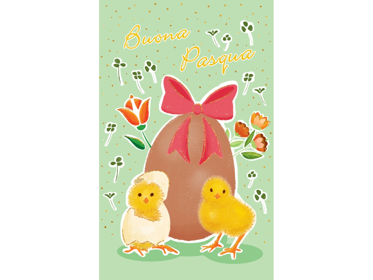 Biglietto pasqua laica mini confezione da 6 bigliettini + 6 bustine