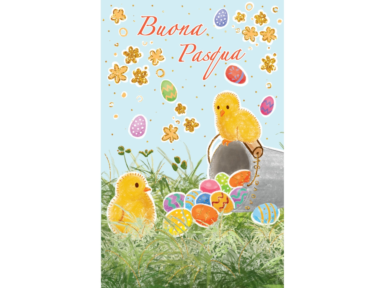 Biglietto pasqua laica mini confezione da 6 bigliettini + 6 bustine