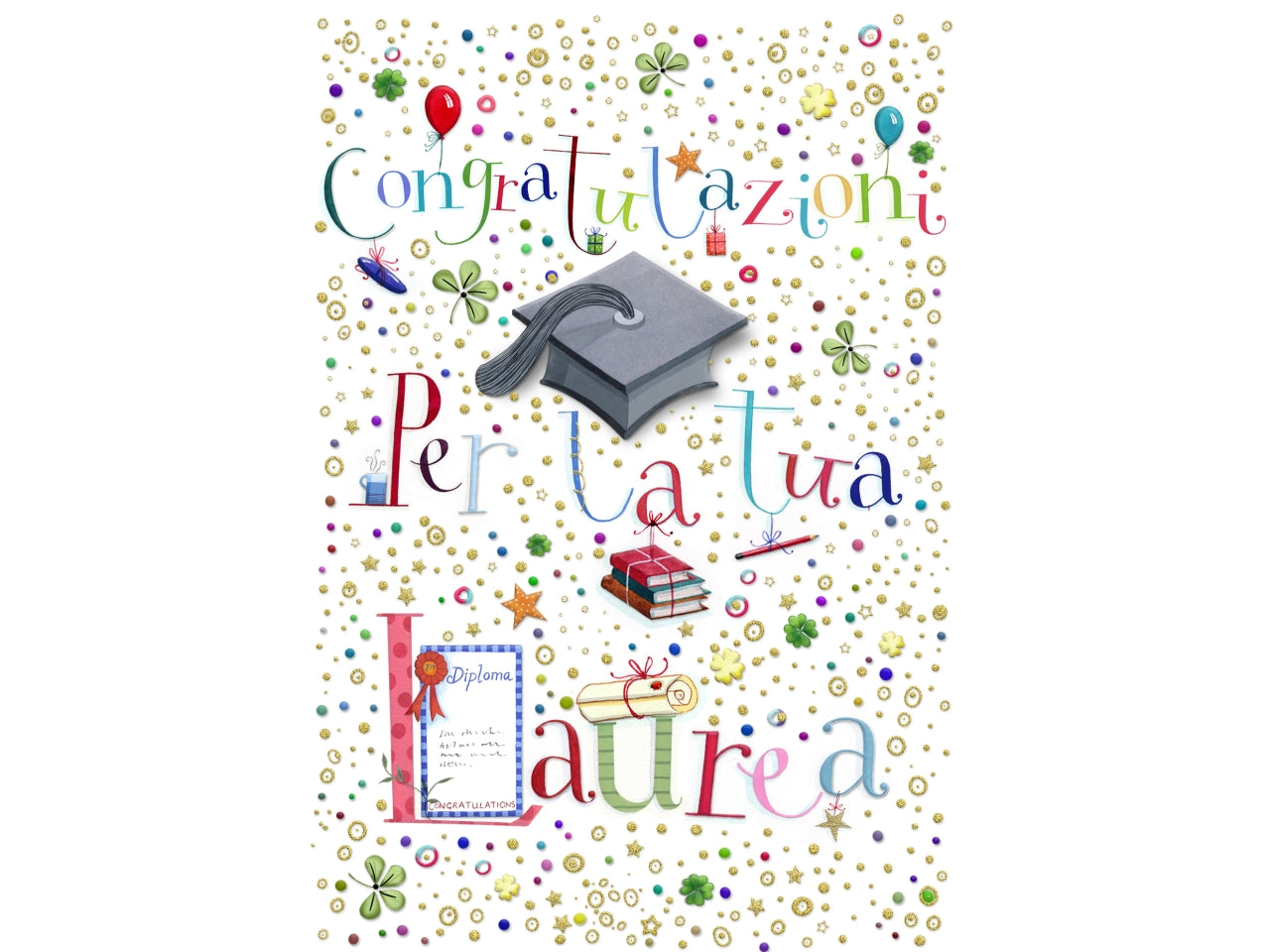 Biglietto mini auguri laurea la confezione comprende 6 biglietti
