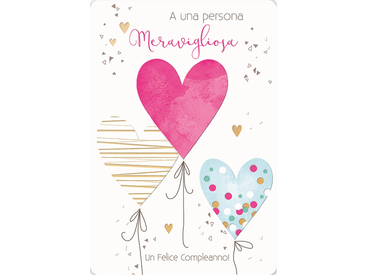 Biglietto buon compleanno flowers & cuori