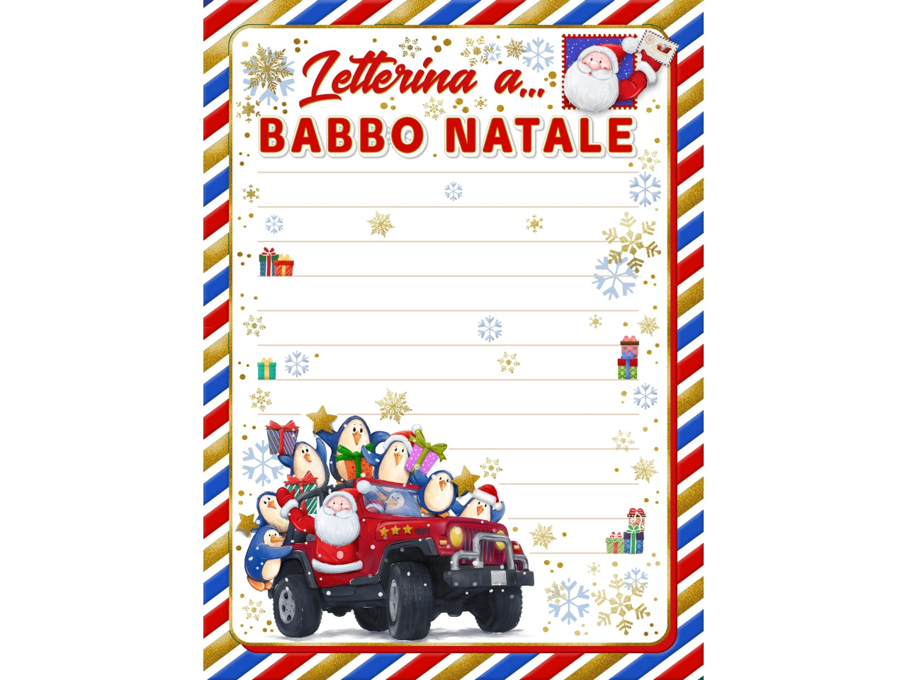 Scatola con 24 letterine natale