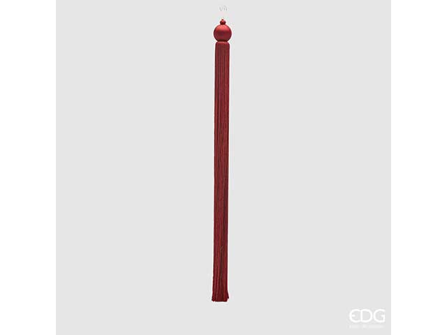 Pendente natalizio nappa frangia burgundy h94 diametro 6cm