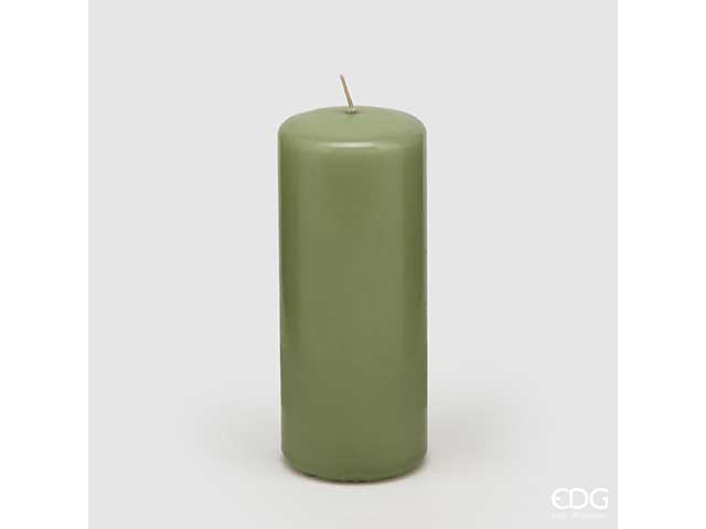 Candela moccolo 15x6cm verde 613555.88