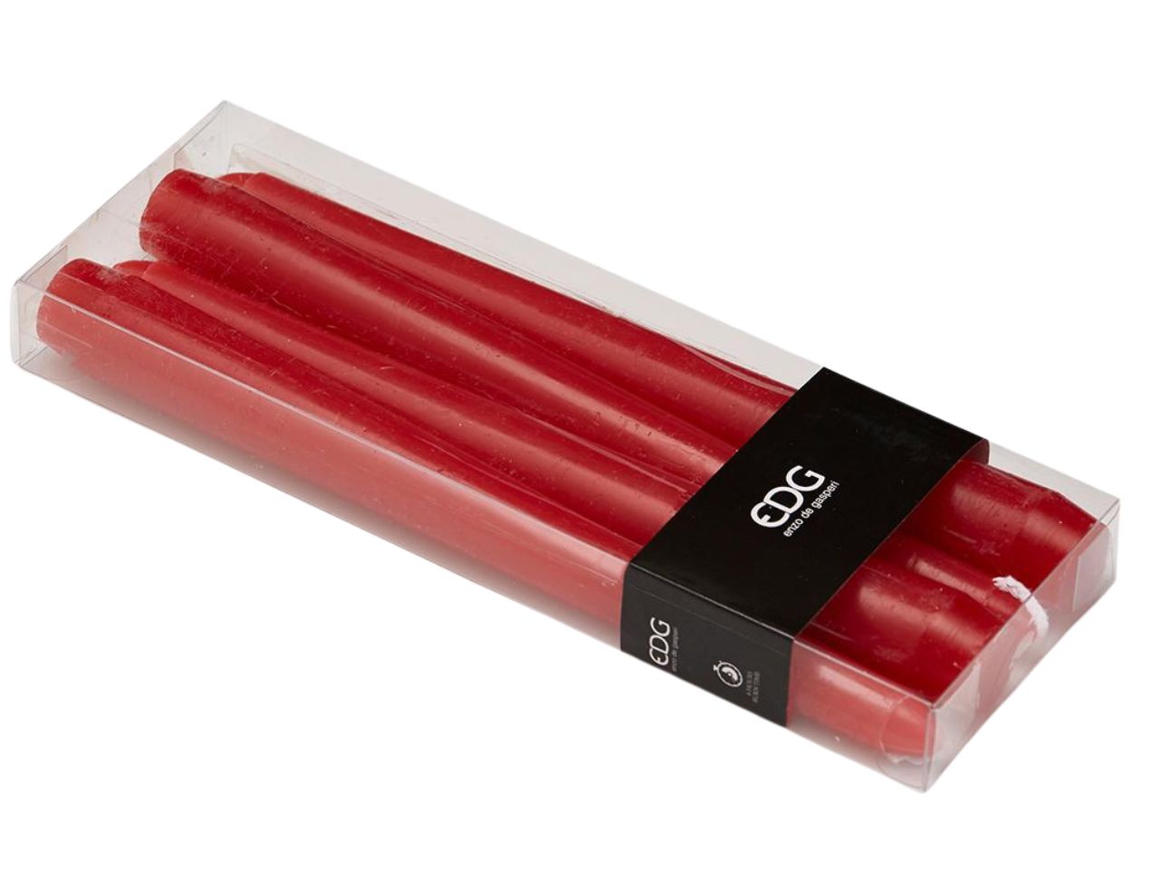 Candela a stelo confezione da 4 pezzi h.20cm rossa