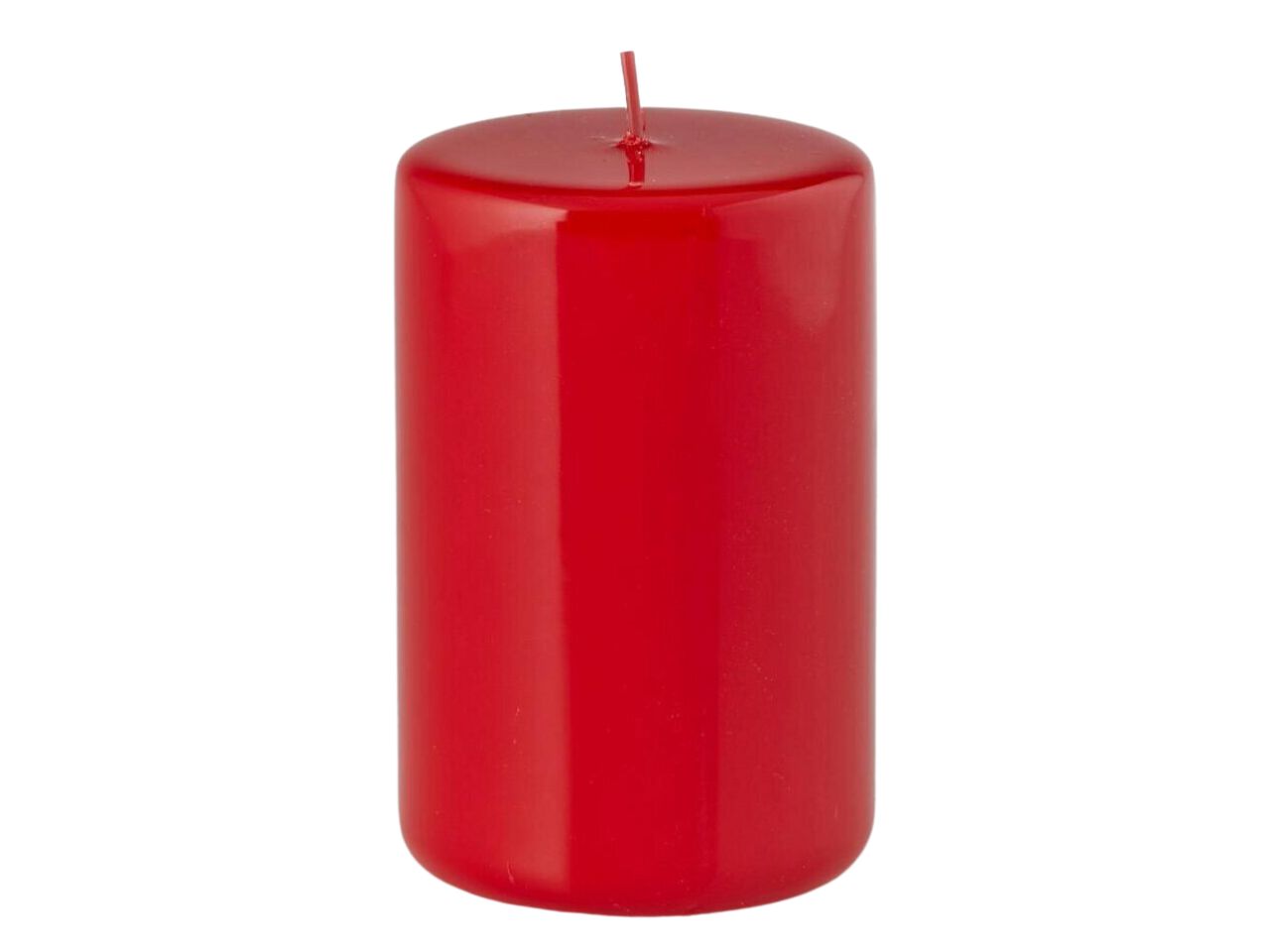 Candela moccolo misura h.12xd.8cm laccata colore rosso