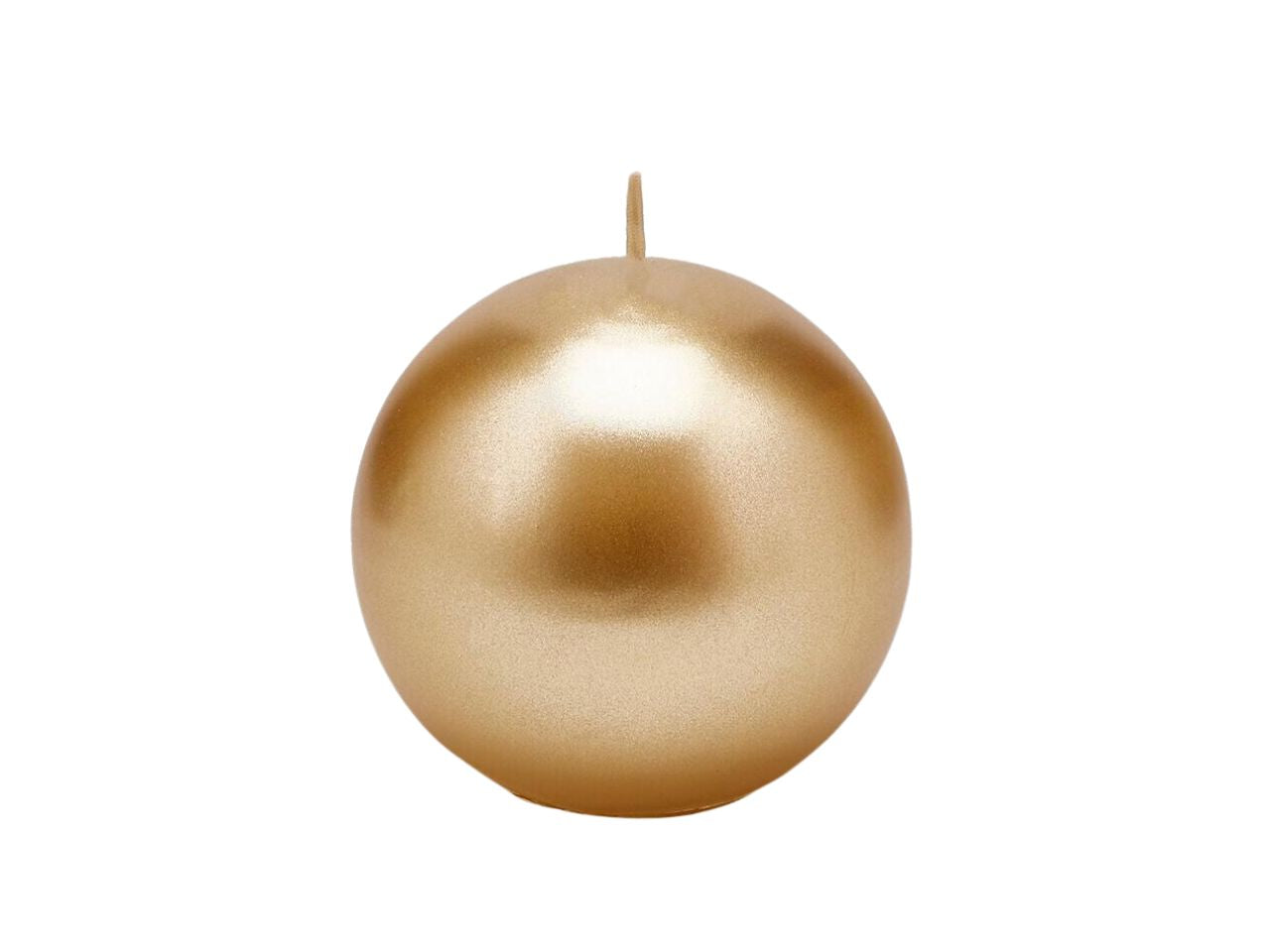 Candela a sfera misura d.8cm colore oro