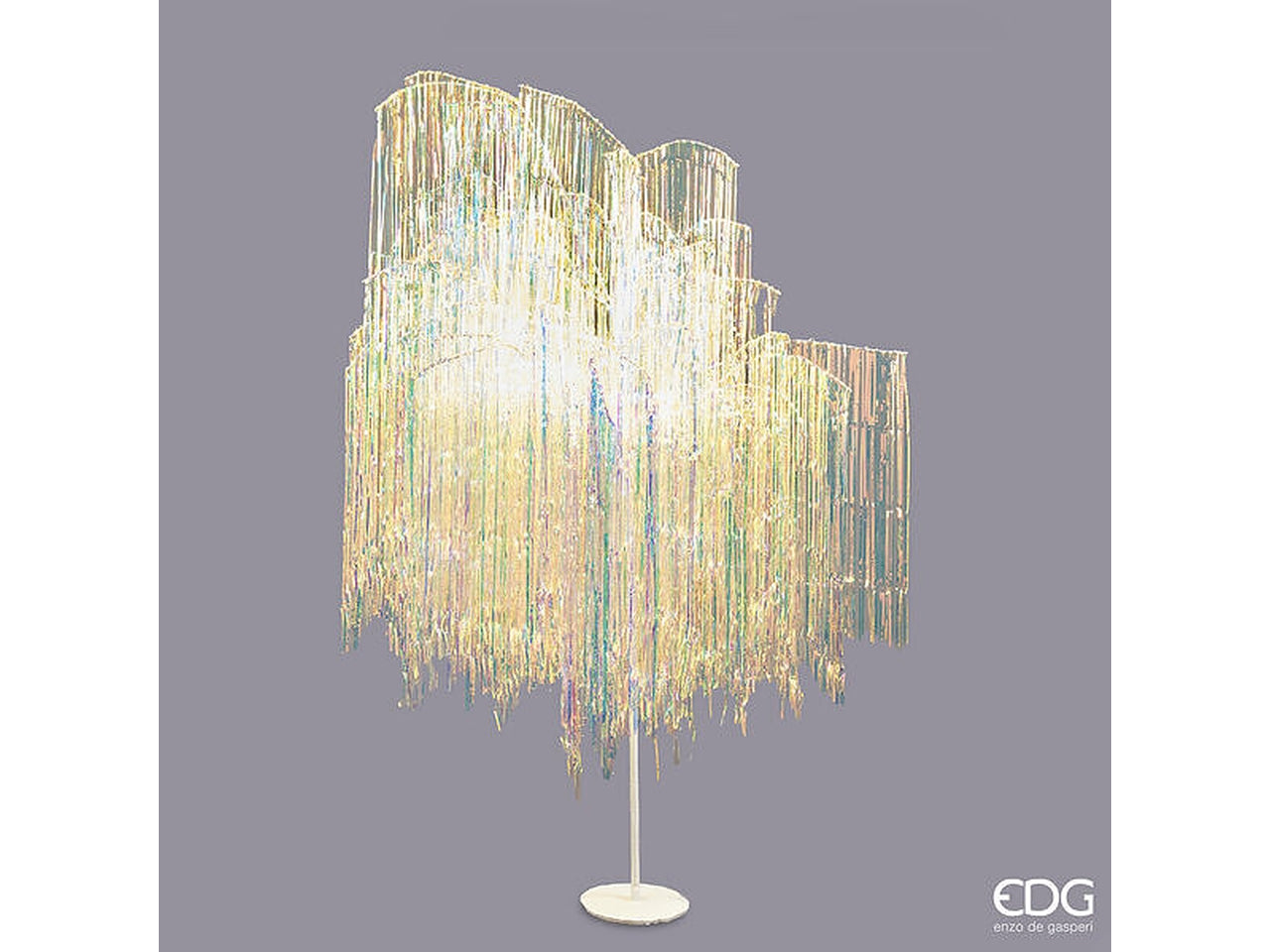 Albero con frange 1500microled h.250xd.160cm ip44 colore naturale