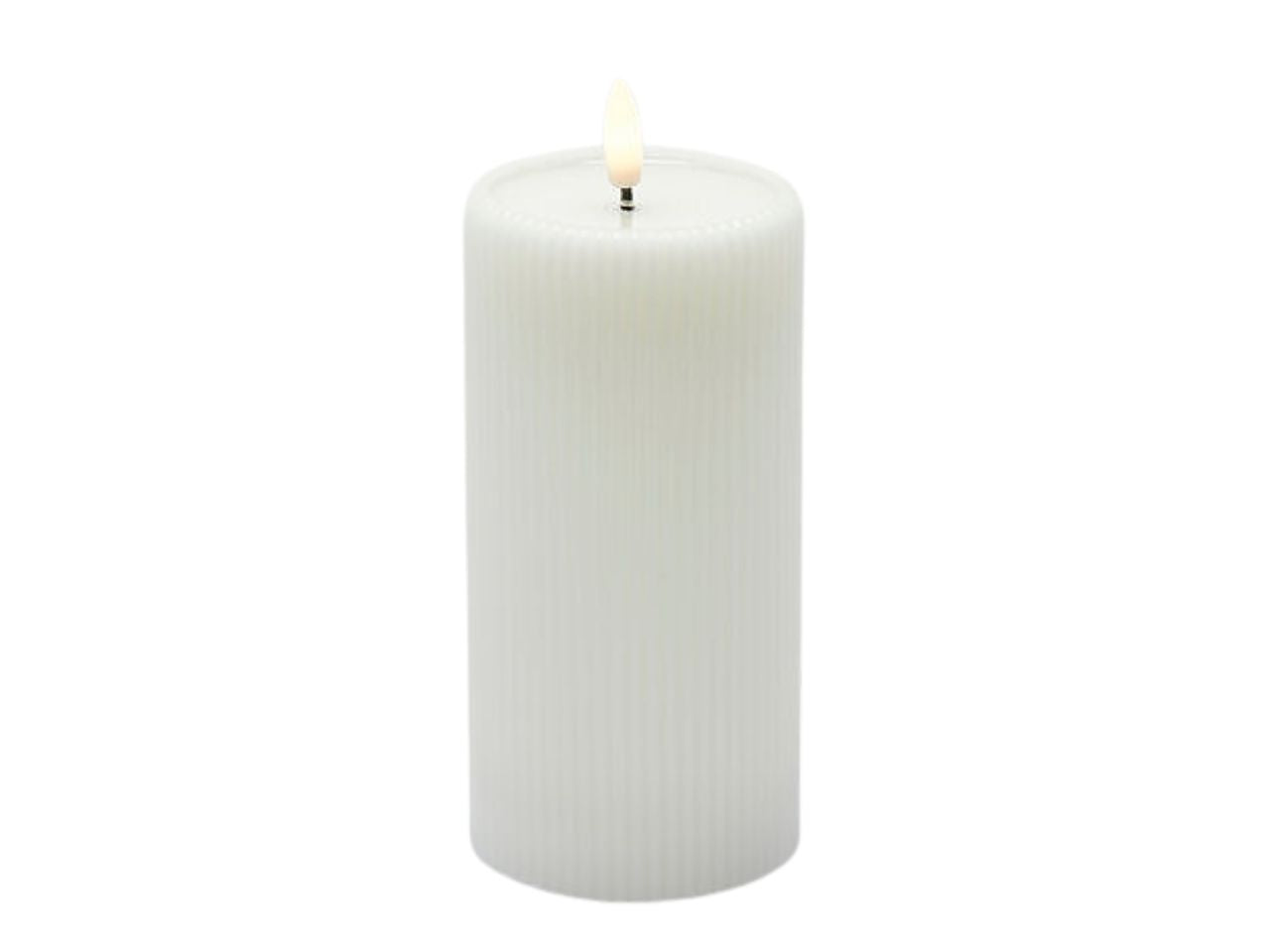 Candela led lounge moccolo h.15xd.7,5cm ip20 bianca