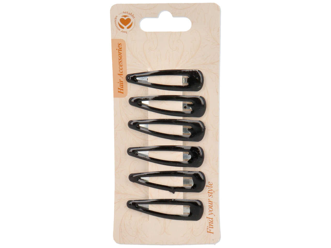 Clic clac 5cm nero 6 pezzi 43065