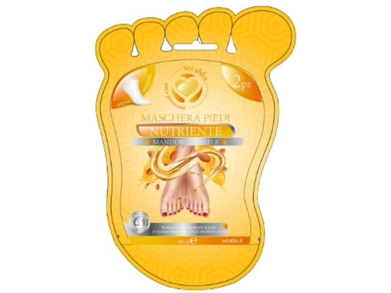 Maschera piedi con miele e mandorle