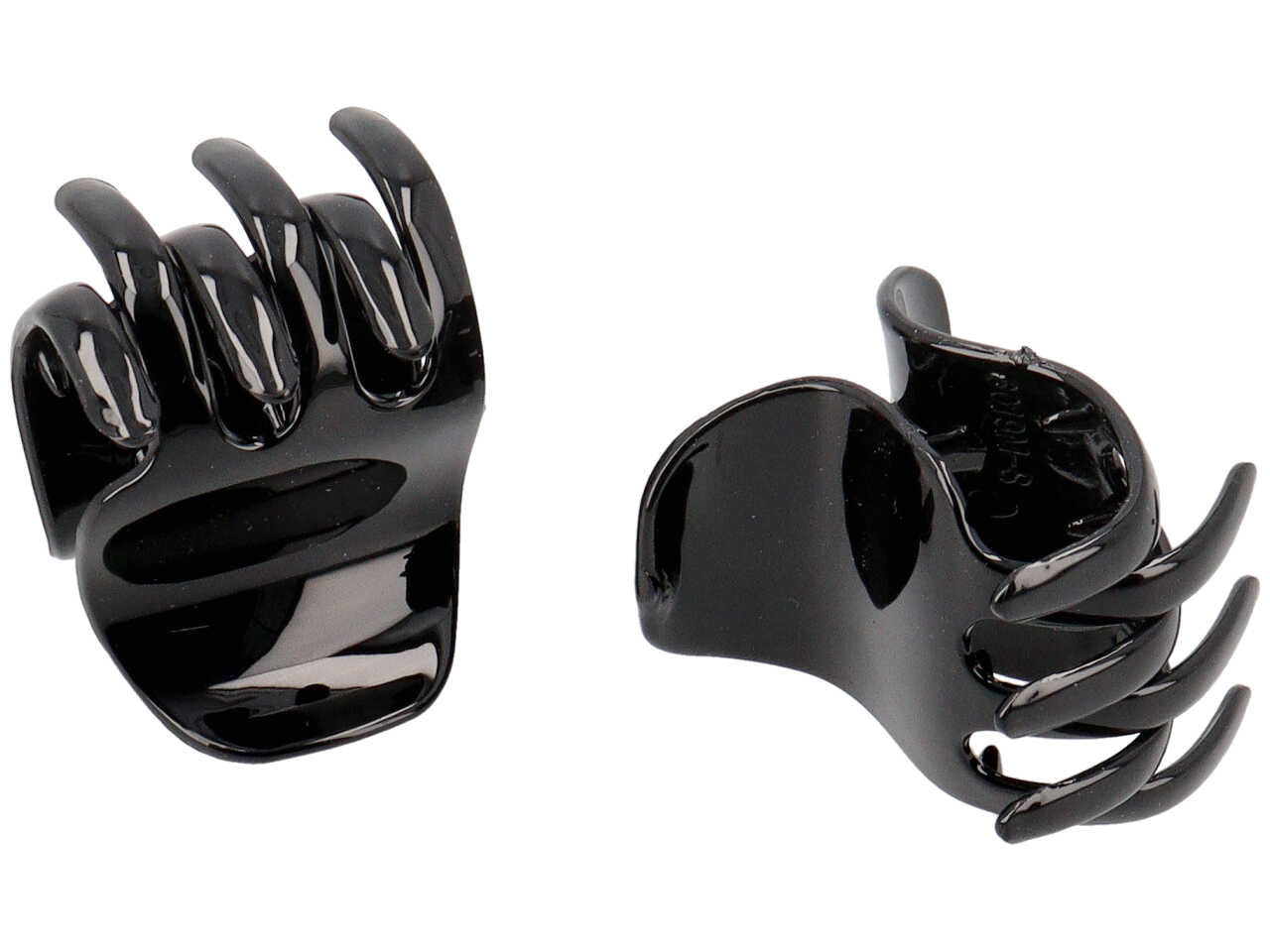 Pinze per capelli ad artiglio nere - blister da 2 pinze