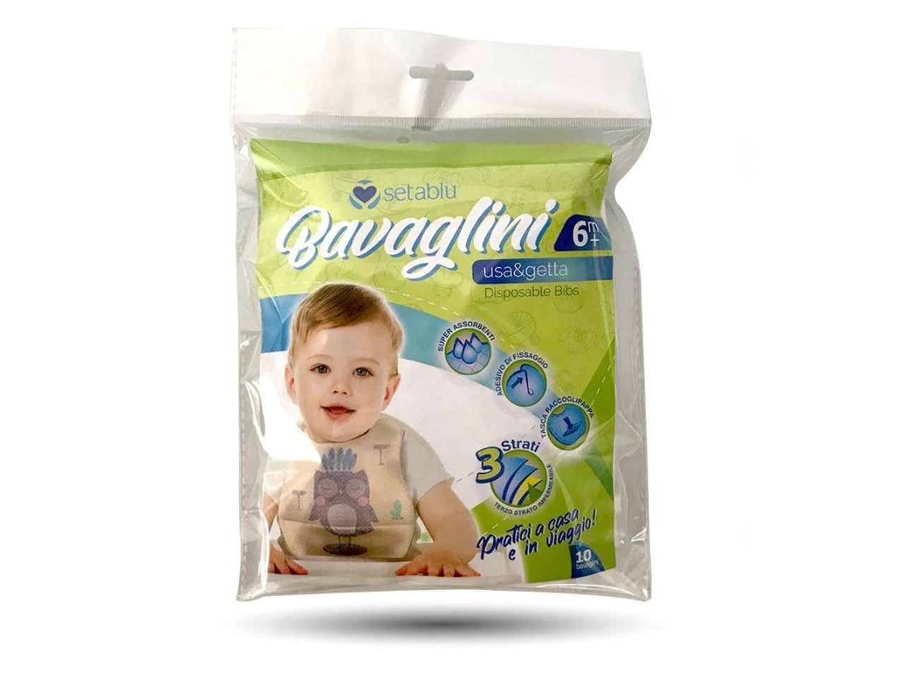 10 bavaglini monouso baby