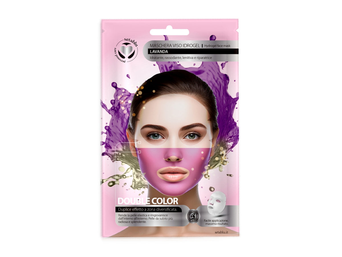 Maschera viso bicolor lenitiva lavanda