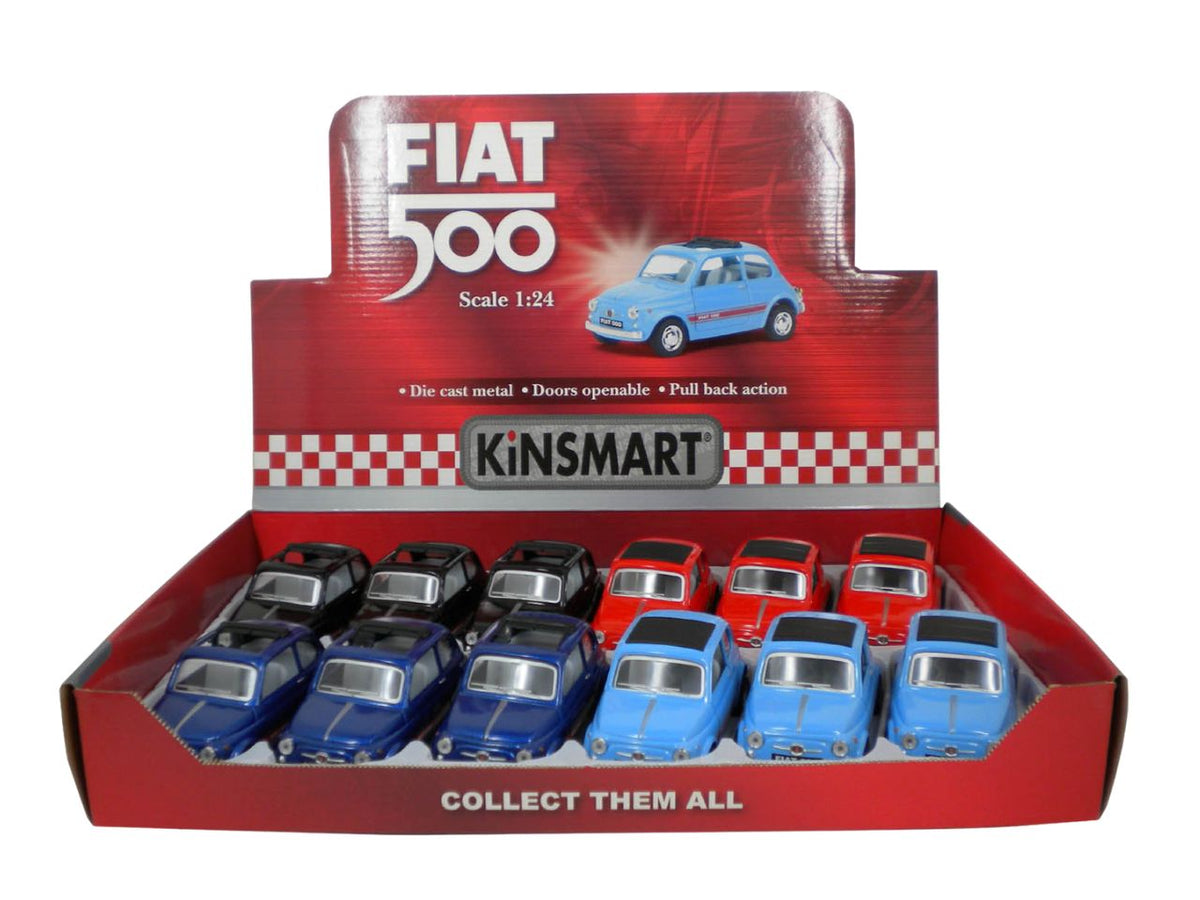 Auto fiat 500 die-cast retro carica
