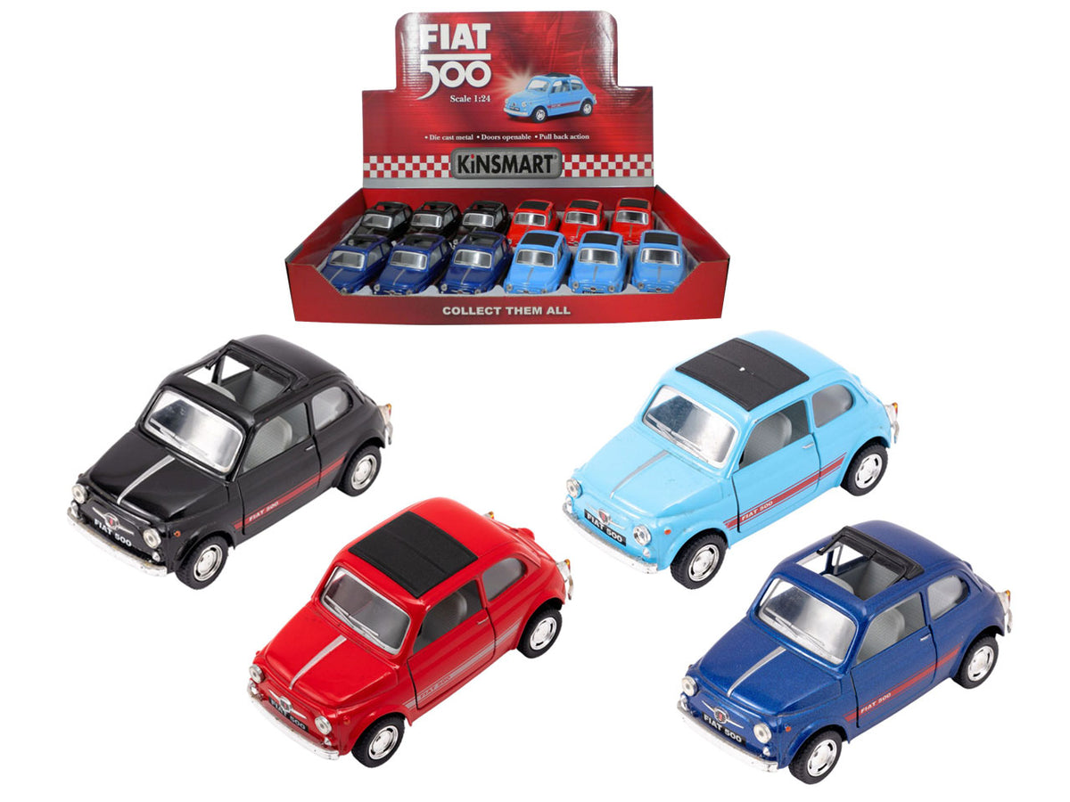 Auto fiat 500 die-cast retro carica