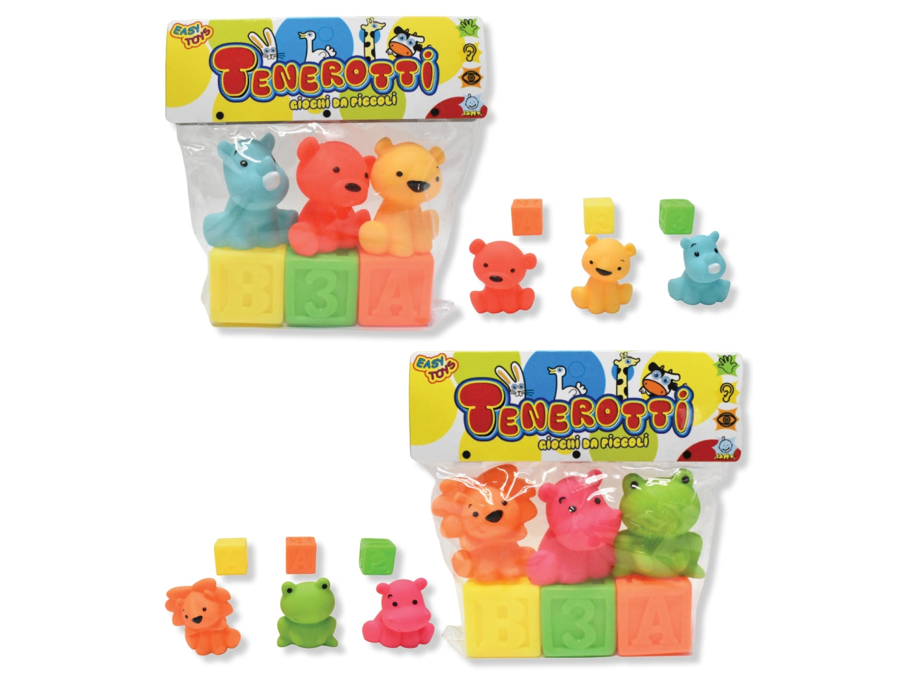 Tenerotti 6 cubi e animali 2 assortimenti
