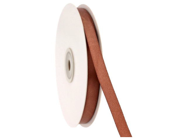 Doppio raso marrone 10mm. 50mt. d1005
