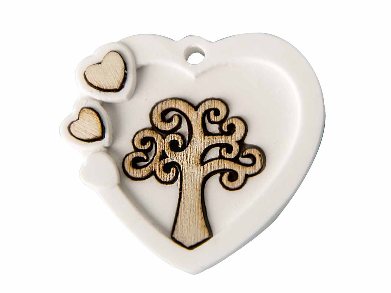 Gesso cuore albero 4cm 08a053