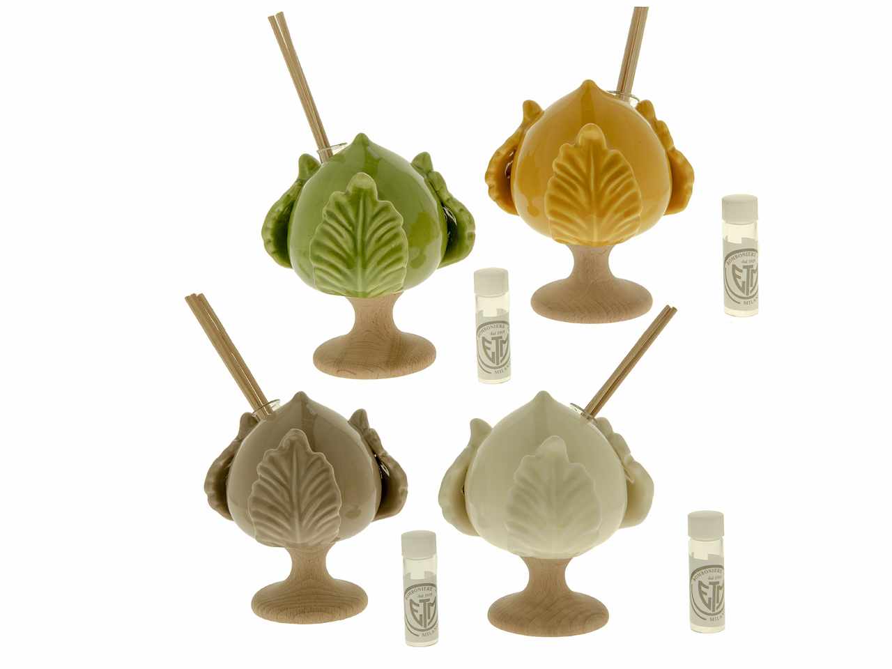 Diffusore pumo in legno 4 assortimenti h11cm con box