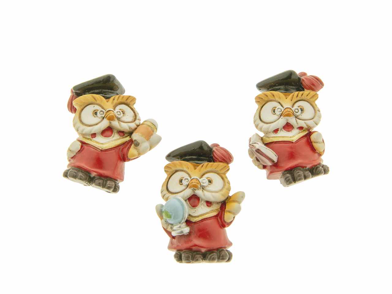 Figura gufo dottorando magnete 5cm