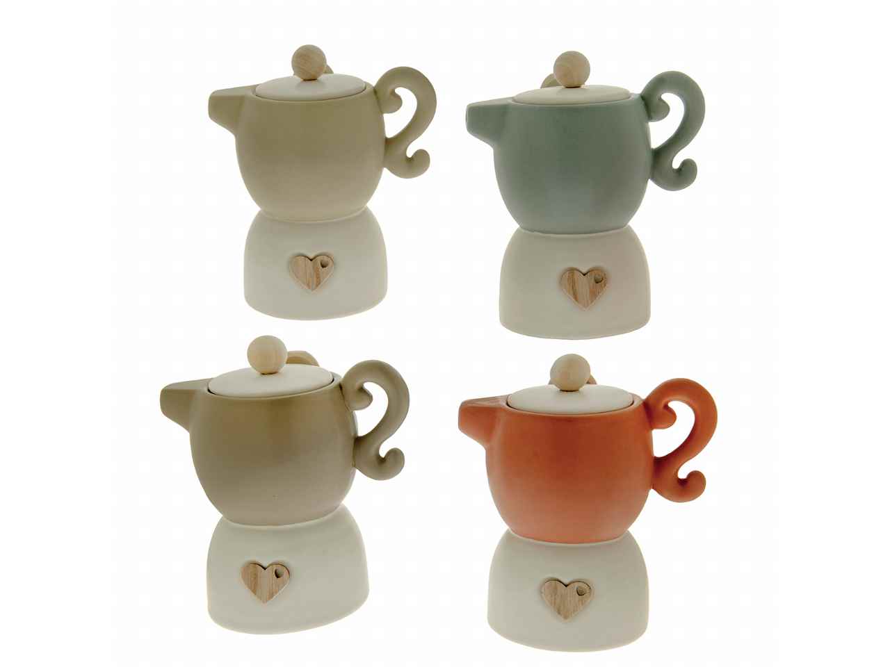 MOKA IN LEGNO 4 COLORI ASSORTITI H.11CM