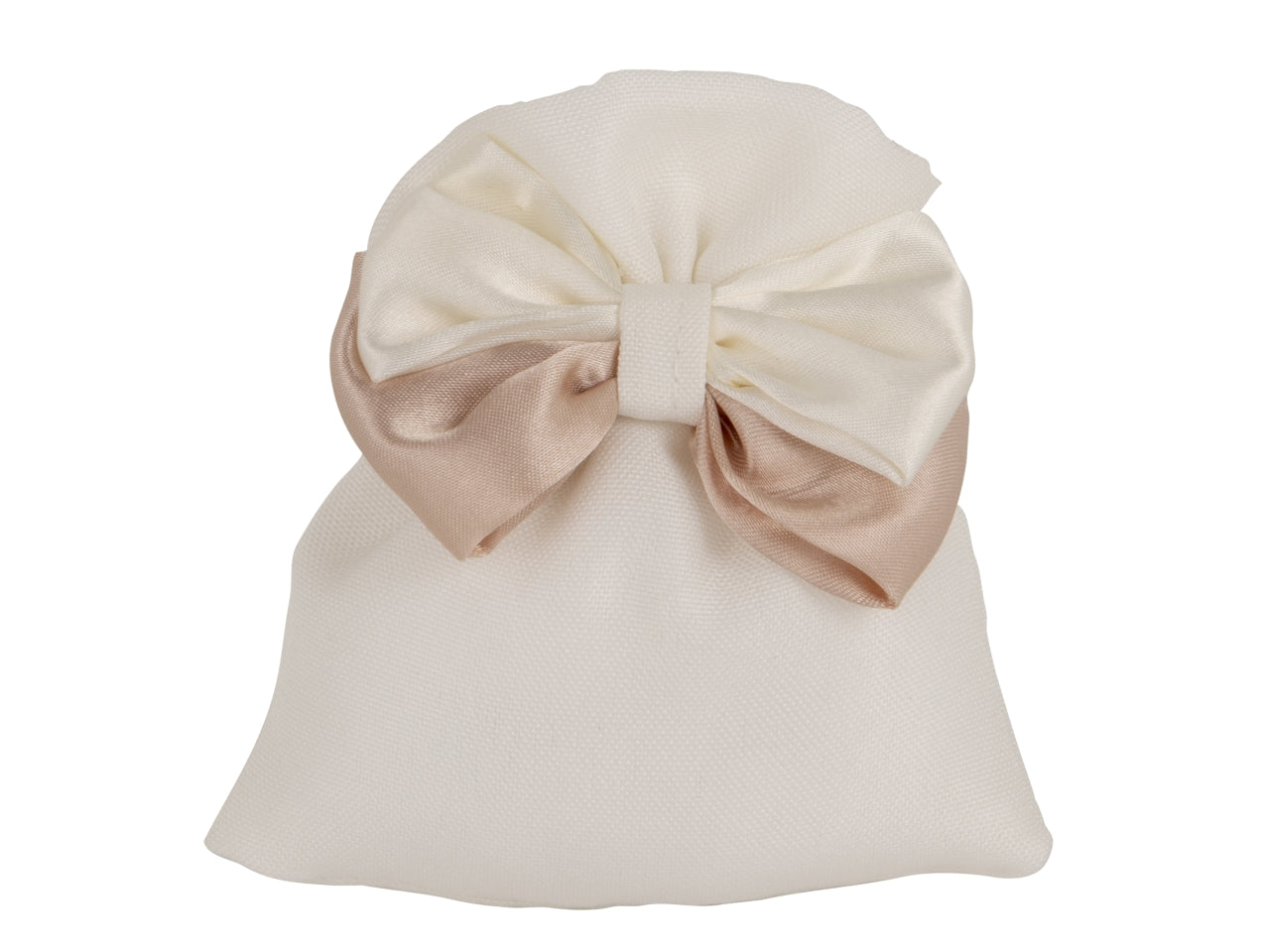 Due fiocchi crema/beige 12cm