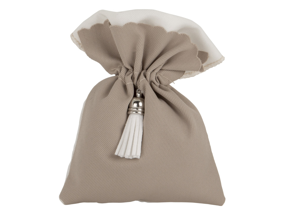 Elegante bag tortora 10x13cm