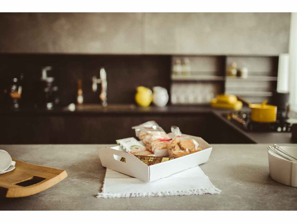 Cesta in cartone CannetÃ¨ bianco 31x24,5x6cm