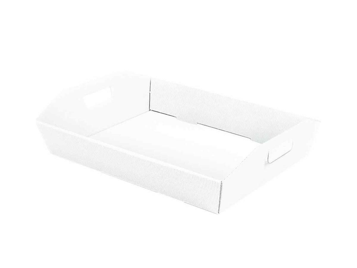 Cesta in cartone CannetÃ¨ bianco 31x24,5x6cm