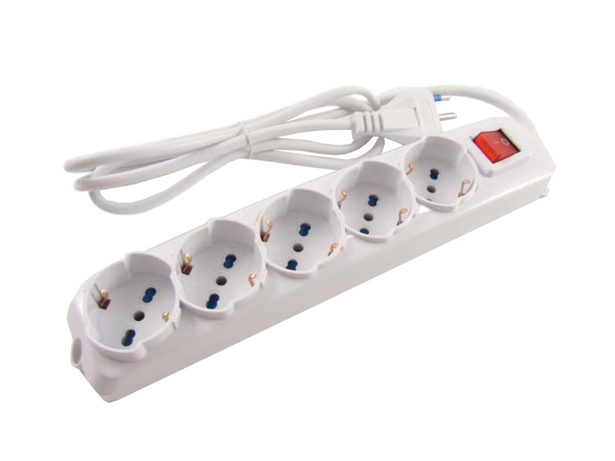 Presa bipasso5+schuko 1.5mt 8162