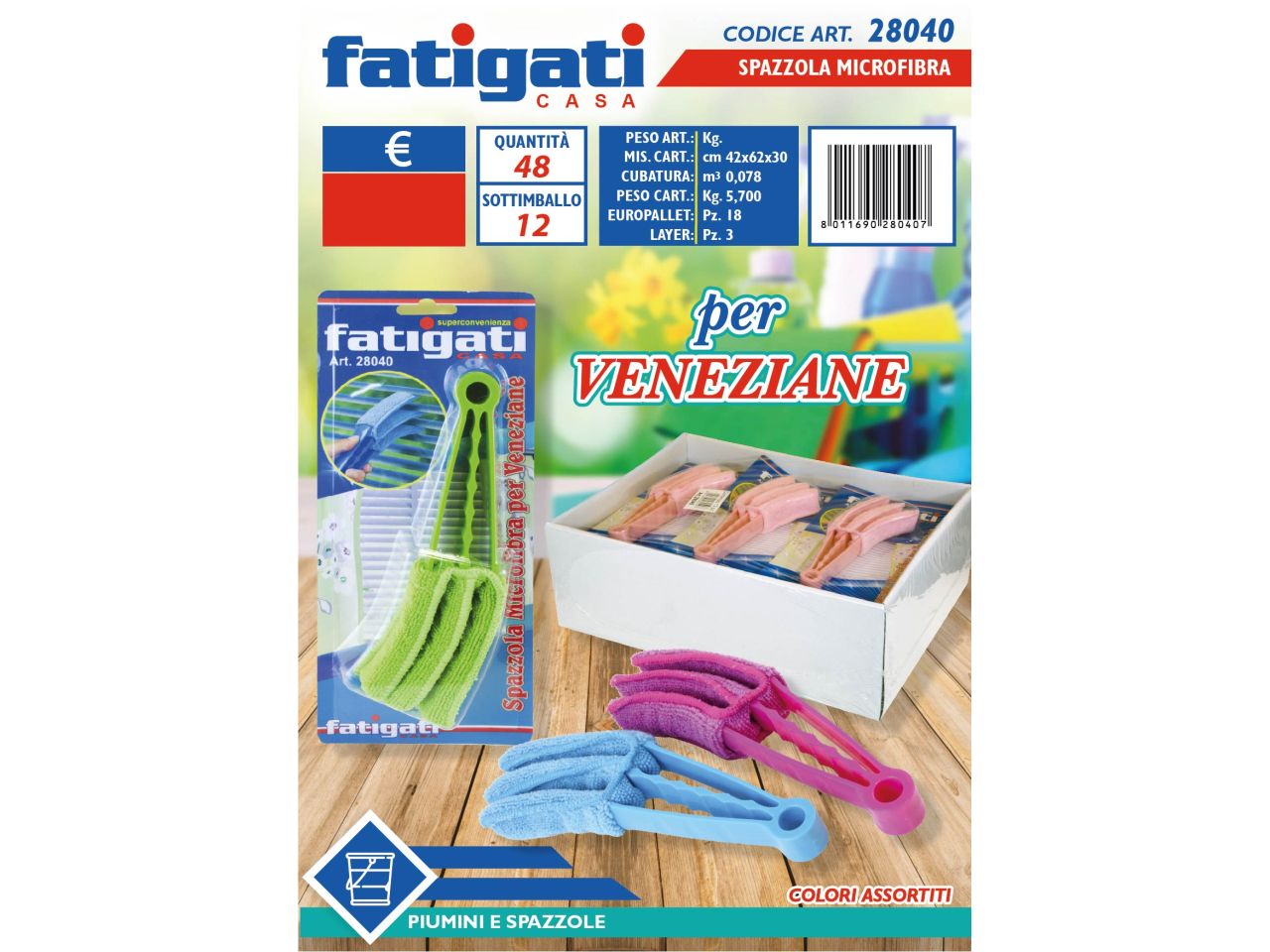 Spazzola microfibra per veneziane $