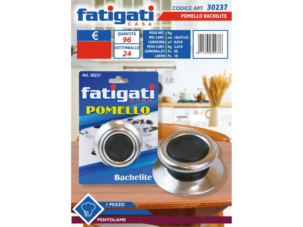 Pomello in bachelite set da 1 pezzo