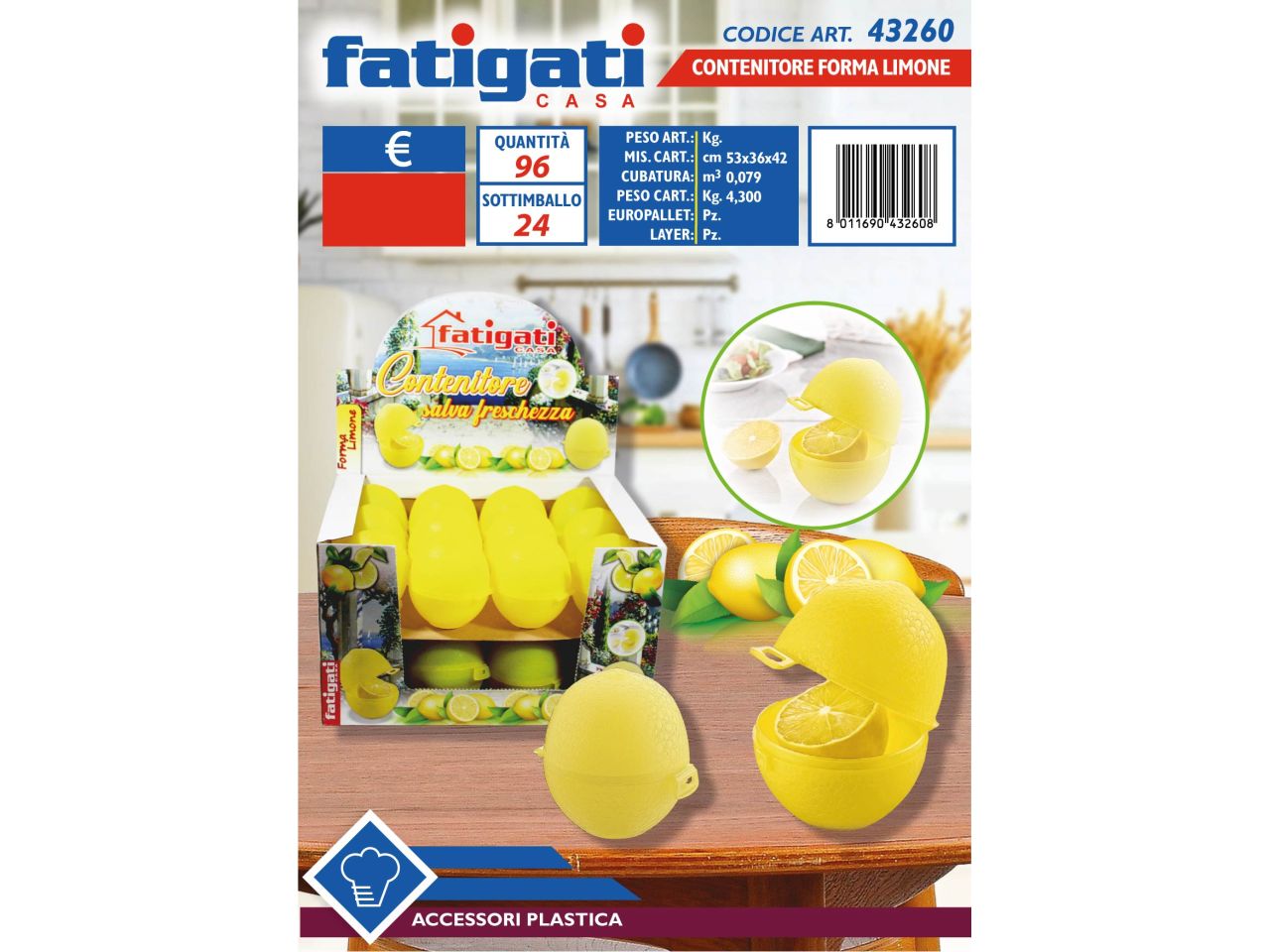Contenitore a forma di limone