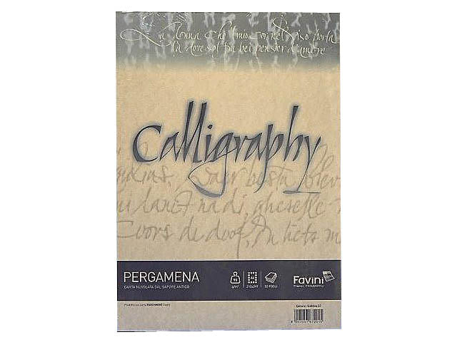 Foglio di Pergamena vuota Favini in carta sabbia 90gr A4