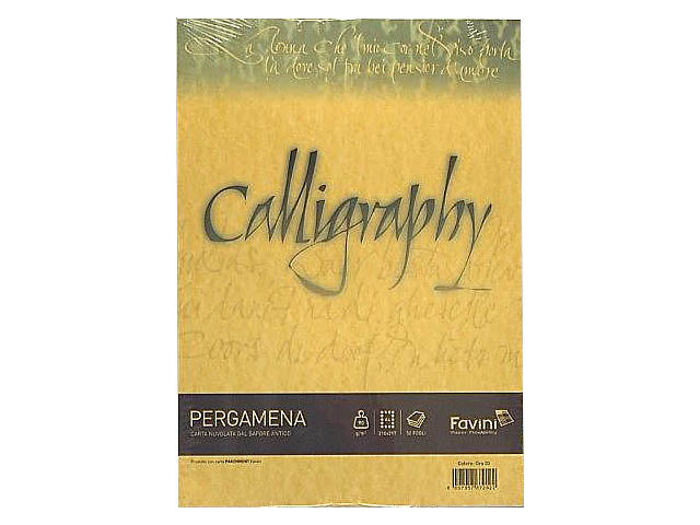 Foglio di pergamena Favini in carta oro 90gr A4