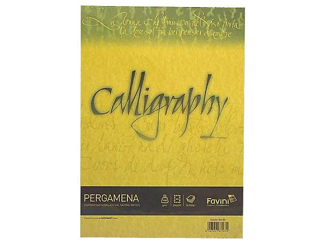 Foglio pergamena Favini in carta oro 190gr A4