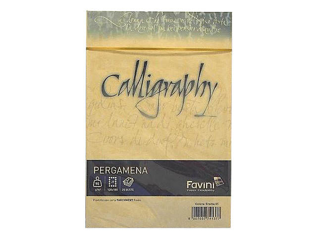 Buste pergamena Crema 90gr misura 12x18cm - la confezione comprende 25 buste