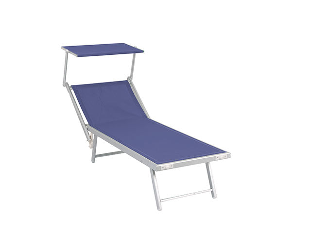 Lettino prendi sole con tettuccio 189x61x40cm $