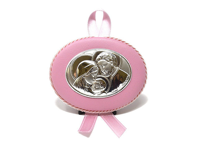 Capoculla sacra famiglia 7x9cm rosa carillon