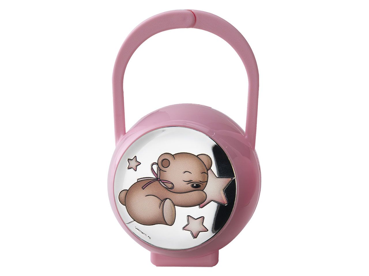 Scatola ciuccio orsetto rosa