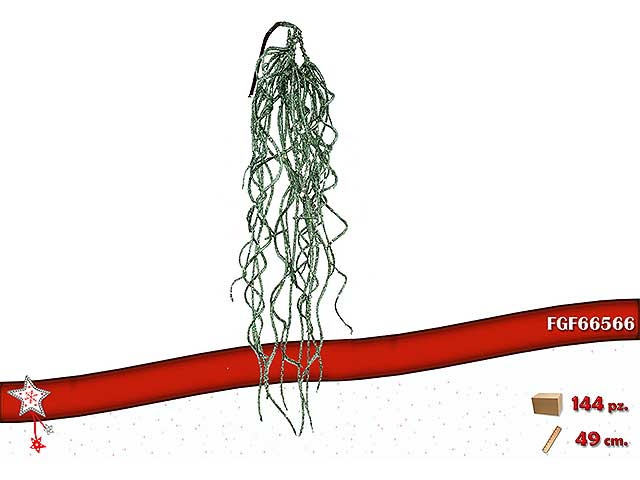 Pendente natalizio glitterato 49cm