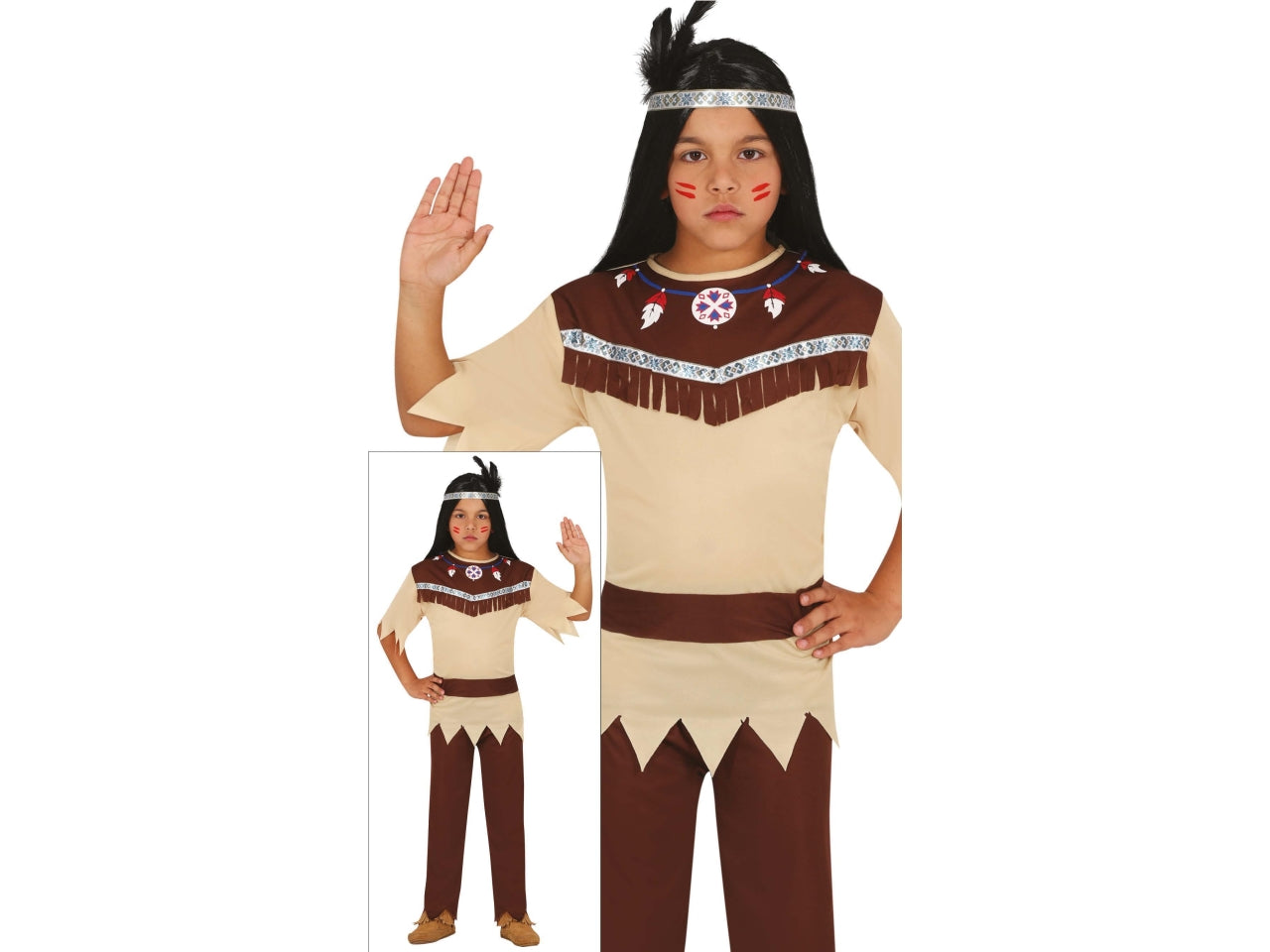 Costume indiano cherokee 3-4 anni