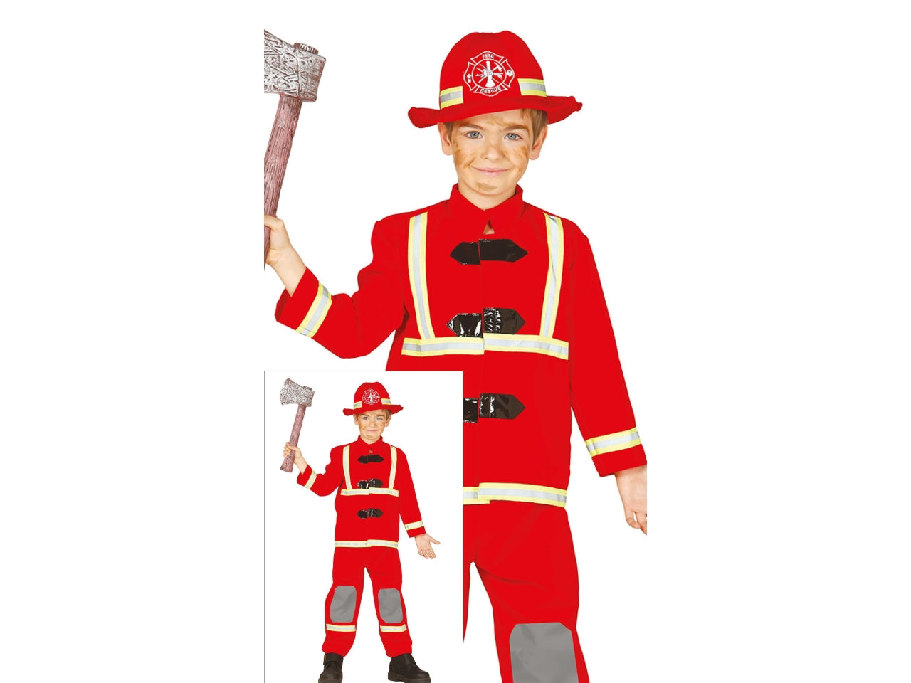 Costume pompiere 7-9 anni