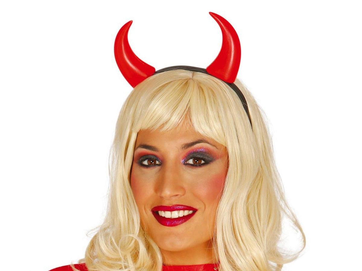Cerchietto corna diavolo rosse