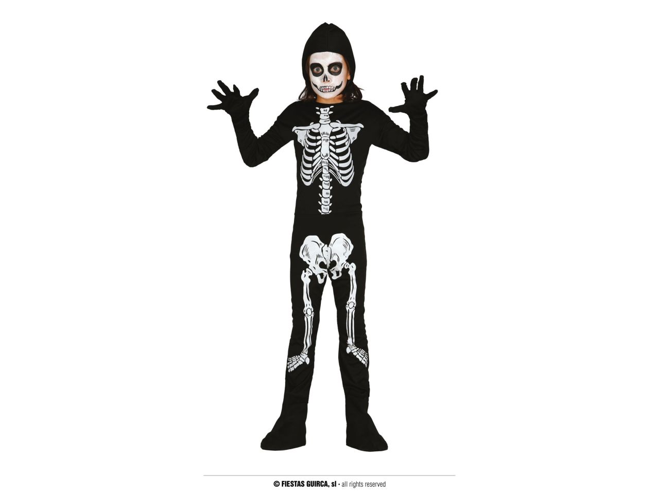 Costume scheletro 5/6 anni