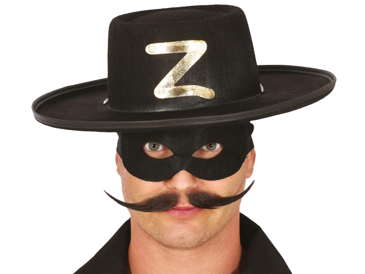 Cappello da bandito mascherato in feltro nero