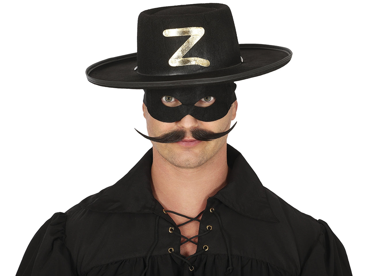 Cappello da bandito mascherato in feltro nero