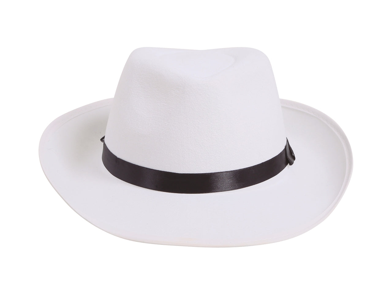 Cappello da gaster bianco con nastro nero