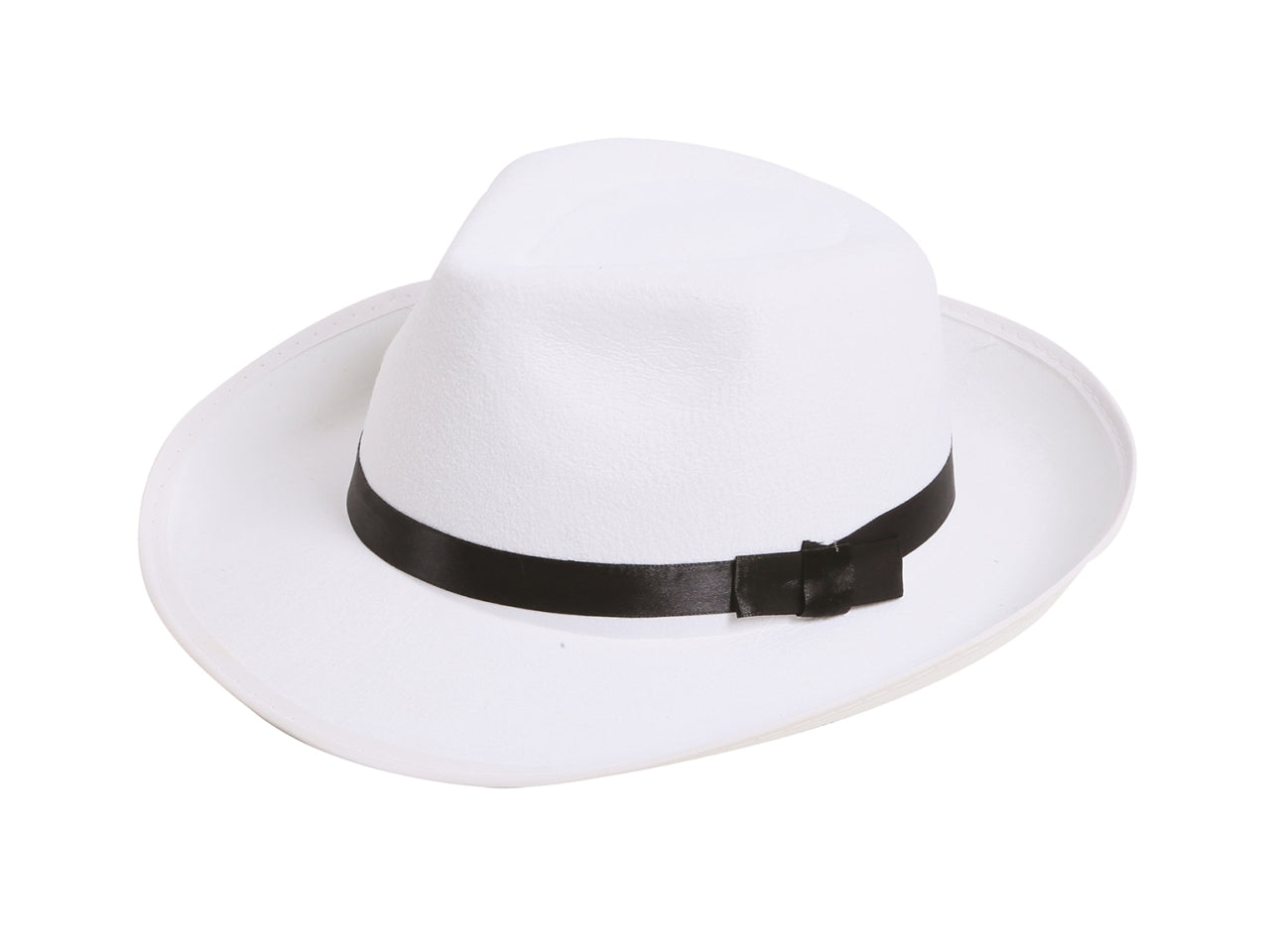 Cappello da gaster bianco con nastro nero